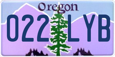 OR license plate 022LYB