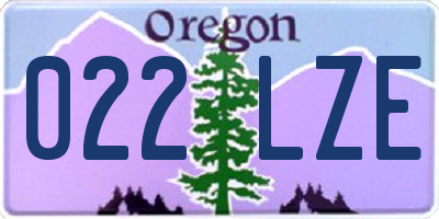 OR license plate 022LZE