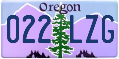OR license plate 022LZG