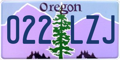OR license plate 022LZJ