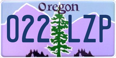 OR license plate 022LZP