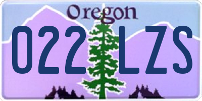 OR license plate 022LZS