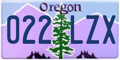 OR license plate 022LZX