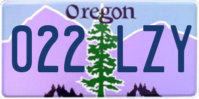 OR license plate 022LZY