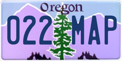 OR license plate 022MAP