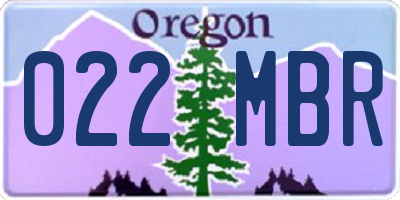 OR license plate 022MBR