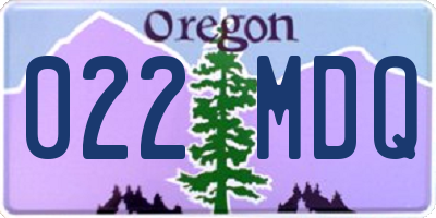 OR license plate 022MDQ