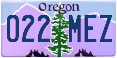OR license plate 022MEZ
