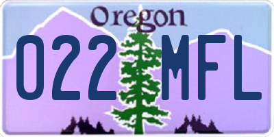 OR license plate 022MFL