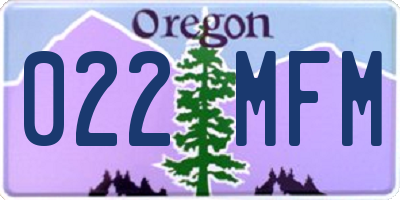 OR license plate 022MFM