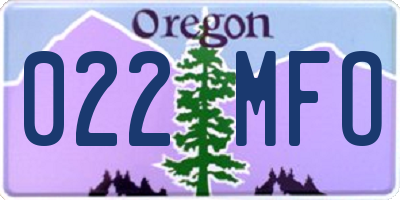 OR license plate 022MFO