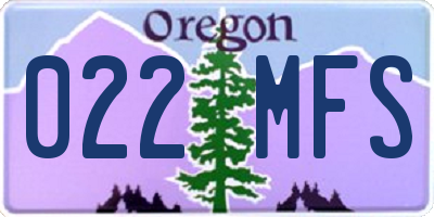 OR license plate 022MFS