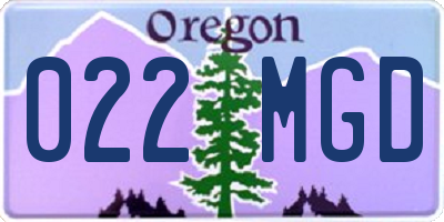 OR license plate 022MGD