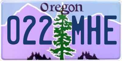 OR license plate 022MHE