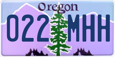 OR license plate 022MHH