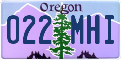 OR license plate 022MHI