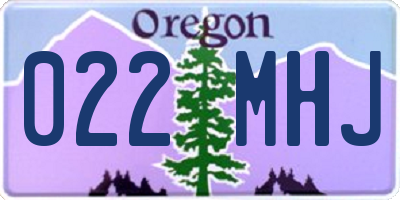 OR license plate 022MHJ
