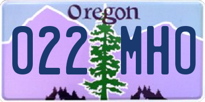 OR license plate 022MHO