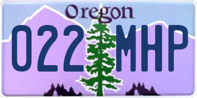 OR license plate 022MHP