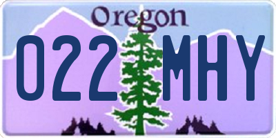 OR license plate 022MHY