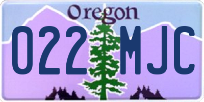OR license plate 022MJC