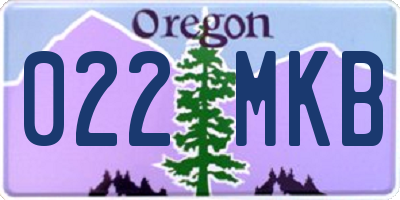 OR license plate 022MKB