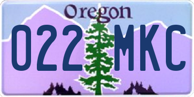 OR license plate 022MKC