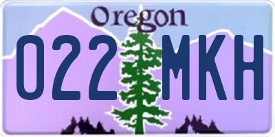 OR license plate 022MKH