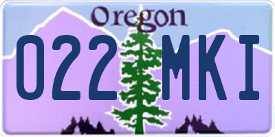 OR license plate 022MKI