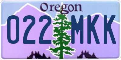 OR license plate 022MKK