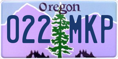 OR license plate 022MKP