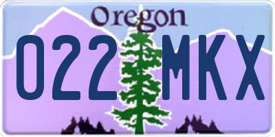 OR license plate 022MKX