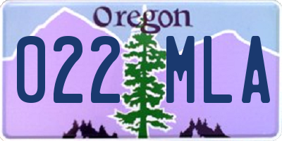 OR license plate 022MLA