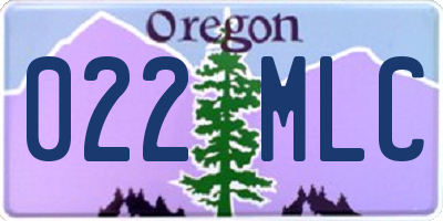 OR license plate 022MLC