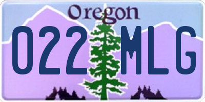 OR license plate 022MLG