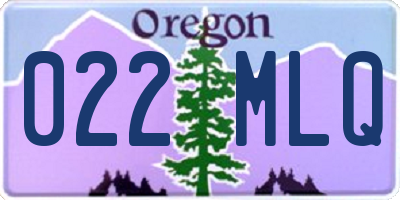 OR license plate 022MLQ