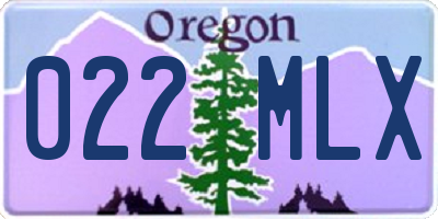 OR license plate 022MLX