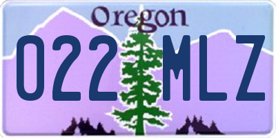 OR license plate 022MLZ