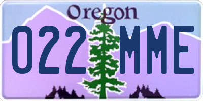 OR license plate 022MME