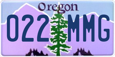 OR license plate 022MMG