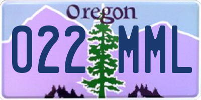 OR license plate 022MML