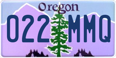OR license plate 022MMQ