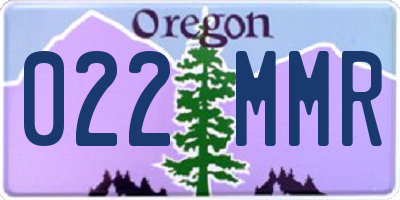 OR license plate 022MMR