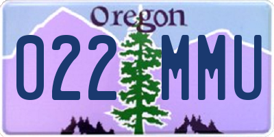 OR license plate 022MMU