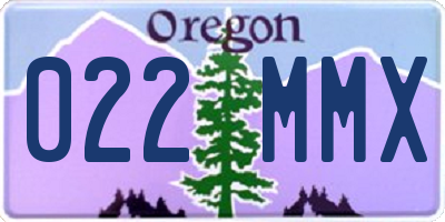 OR license plate 022MMX