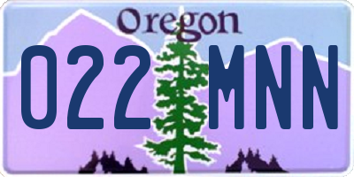 OR license plate 022MNN