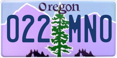 OR license plate 022MNO