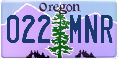 OR license plate 022MNR