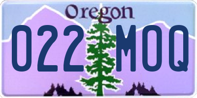 OR license plate 022MOQ