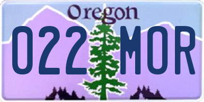 OR license plate 022MOR